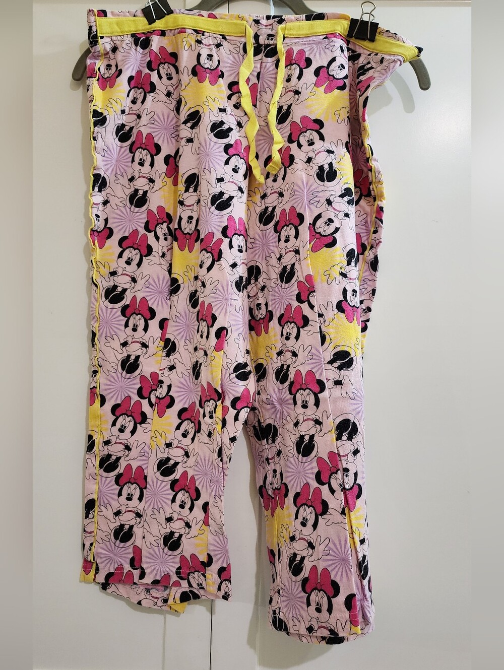 Disney Minnie Mouse Pink, Yellow & Black Pajama Bottoms